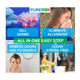 PUREROX disinfectant (2oz, 6pk) TSA Approved travel size. Eliminate 99.9999% viruses Norovirus, MRSA, Fungus, Bacteria. Hospital Grade. Safe for Use
