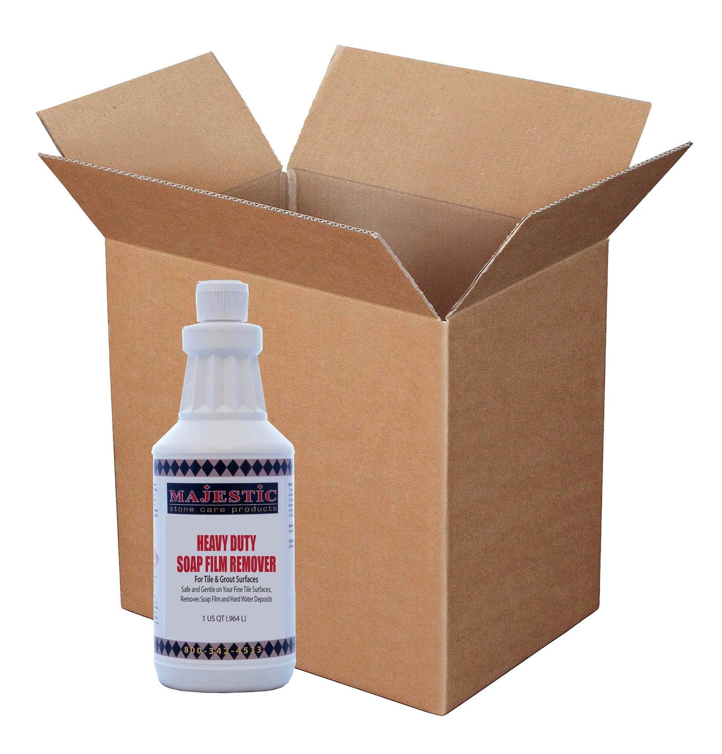 Majestic Stone Care Products Heavy Duty Soap Film Remover (Case/12 Qts.)