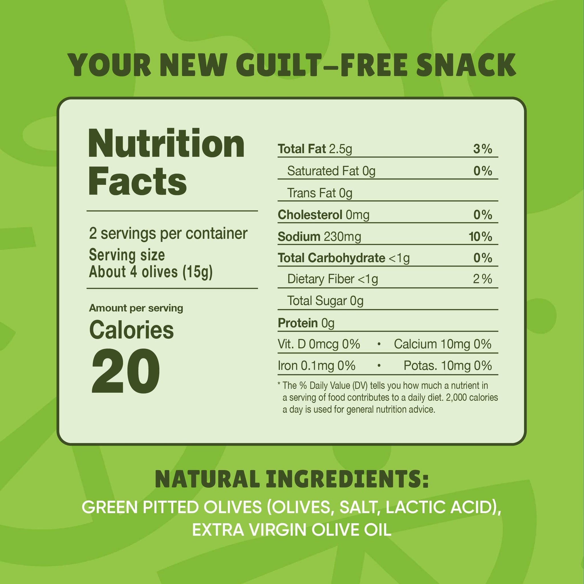 Freestyle Snacks Olive Snack Packs - As Seen on Shark Tank - Single Serve - Fresh Pitted Green Olives, Grown in Greece, All Natural, Non-GMO