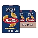 Barilla Large Shells Pasta, 16 oz. Box (Pack of 12) - Non-GMO, Made with Durum Wheat Semolina - Kosher Certified
