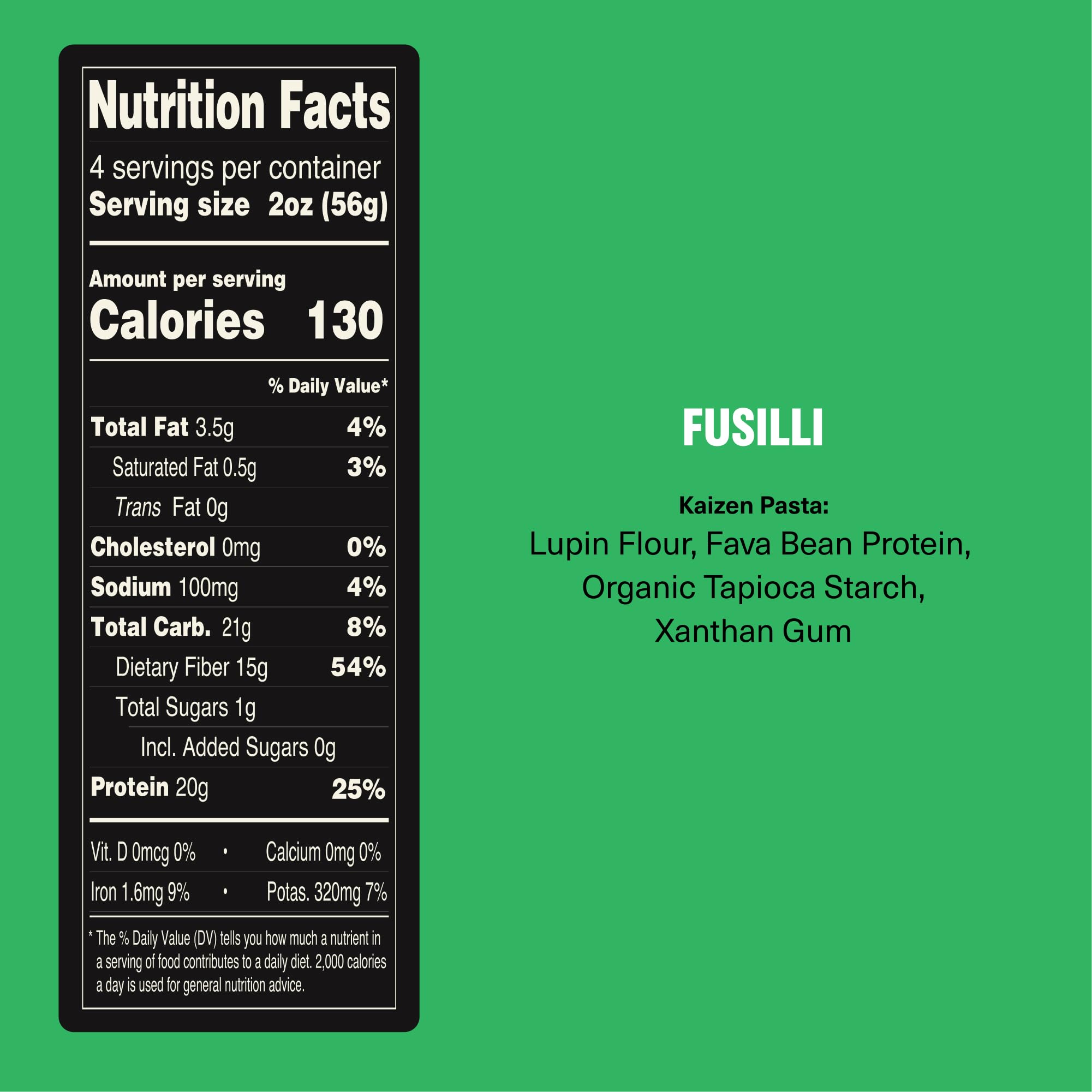 Kaizen Protein Pasta & Rice Variety Pack - Low Carb, High Protein Sampler with Fusilli, Lumache, Rice, Mac & Cheese - Gluten-Free, Keto-Friendly