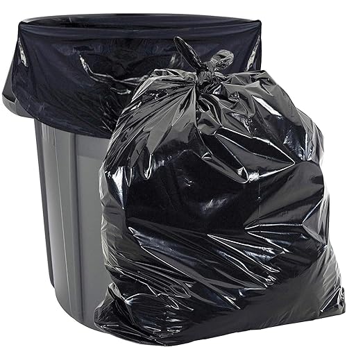 Aluf Plastics 20-30 Gallon 1.2 MIL Black Heavy Duty Garbage Bags - 30" x 36" - Pack of 250 - for Contractor, Outdoor, Construction, & Storage