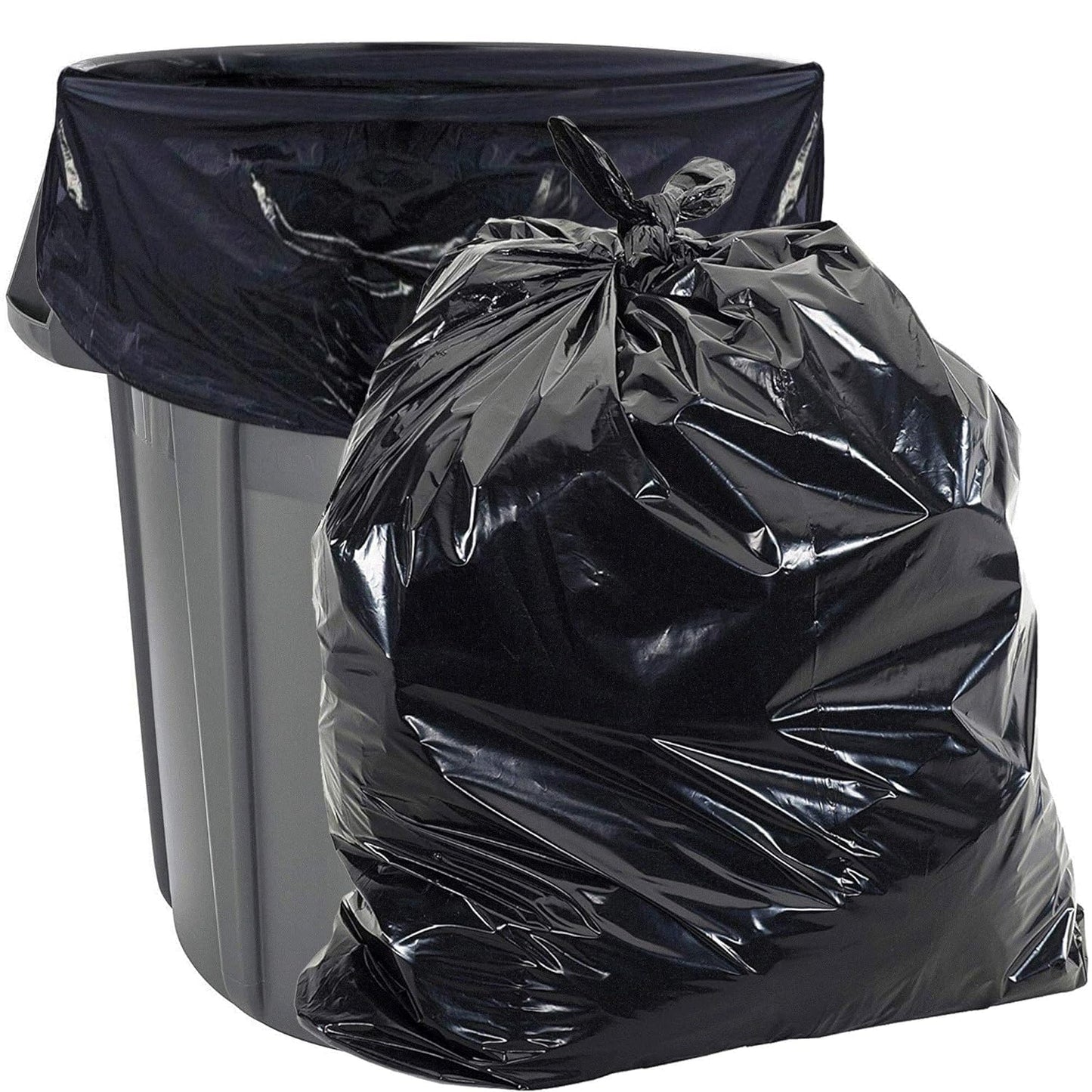Aluf Plastics 20-30 Gallon 1.2 MIL Black Heavy Duty Garbage Bags - 30" x 36" - Pack of 250 - for Contractor, Outdoor, Construction, & Storage