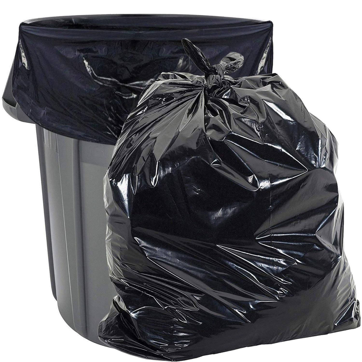 Aluf Plastics 20-30 Gallon 1.2 MIL Black Heavy Duty Garbage Bags - 30" x 36" - Pack of 250 - for Contractor, Outdoor, Construction, & Storage