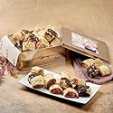 Dulcet Gift Baskets Mothers Day Rugelah Gift Tin - Chocolate Chip, Cinnamon & Raspberry Apricot Flavors for Mom, Women & Family - Personal Note Option