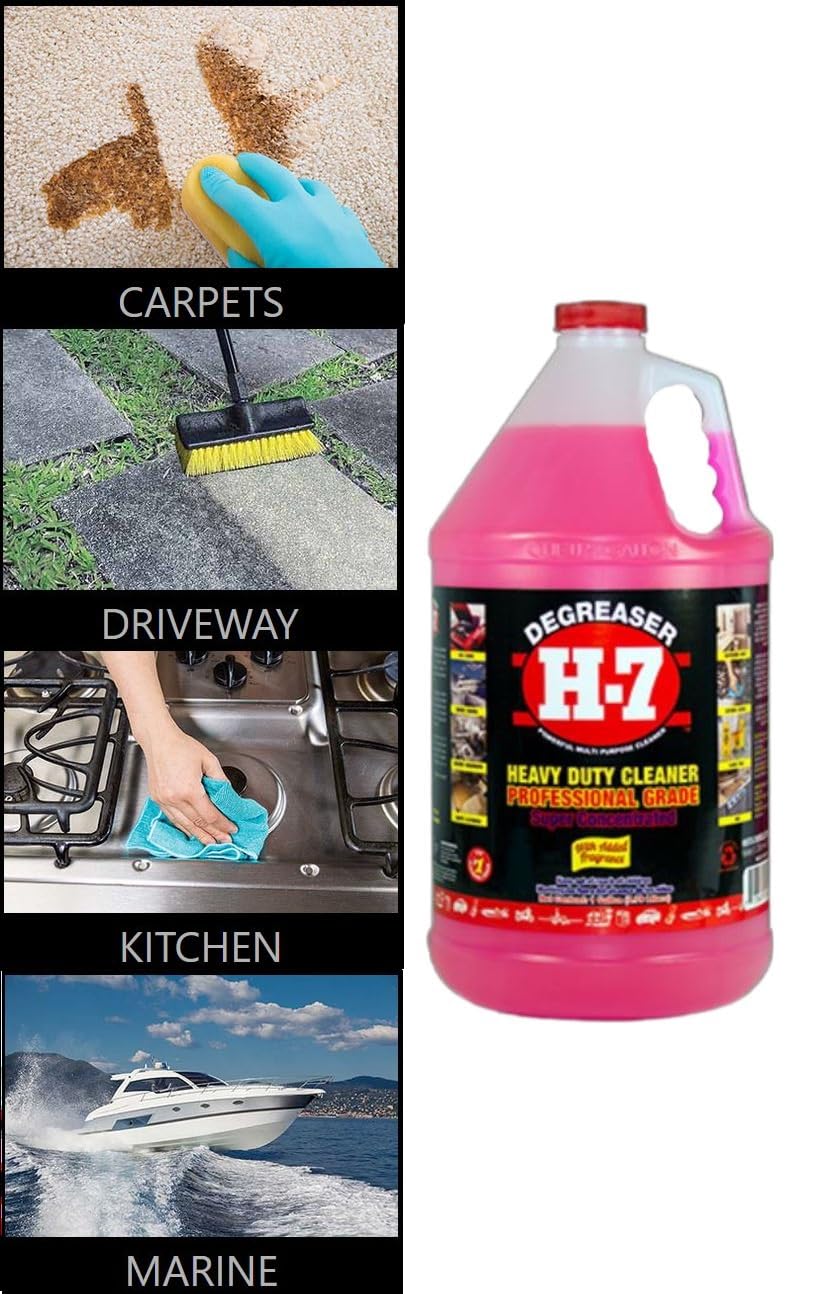 H-7,Degreaser 1 gal,Heavy Duty Cleaner and Degreaser
