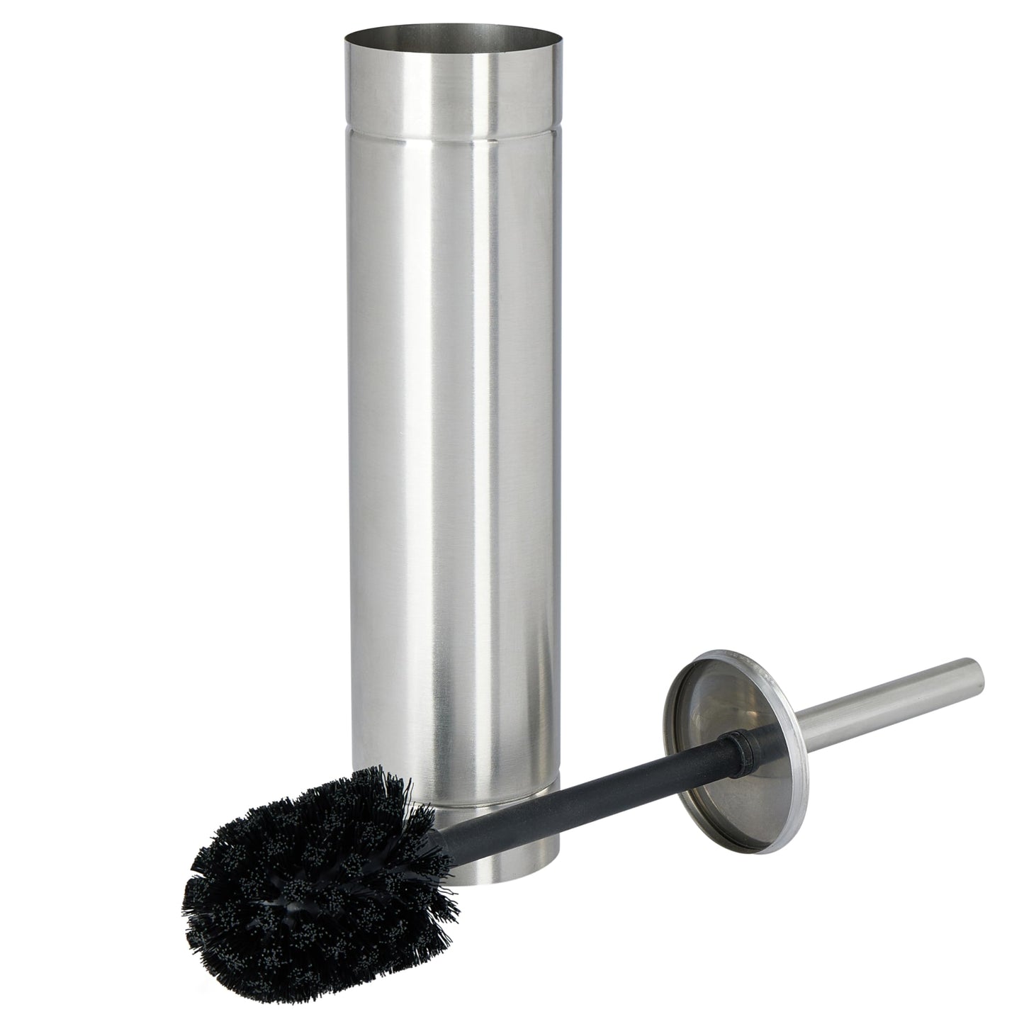 Bath Bliss Toilet Brush with Weighted Base | Slender Design | 360 Degree Brush | Bathroom Cleaning | Stainless Steel