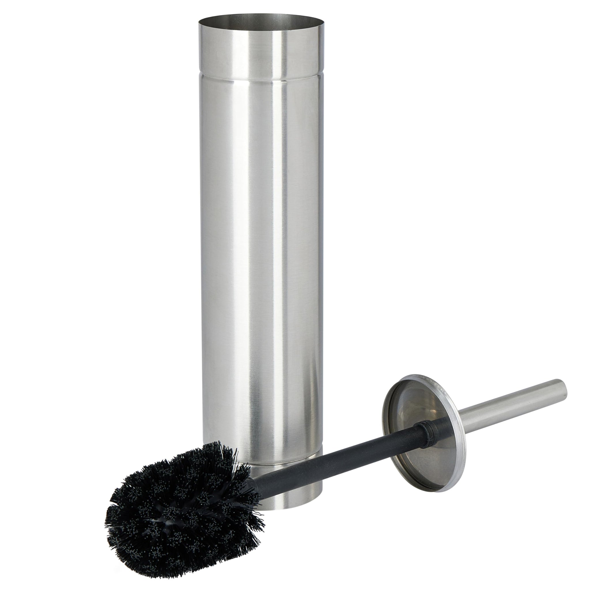 Bath Bliss Toilet Brush with Weighted Base | Slender Design | 360 Degree Brush | Bathroom Cleaning | Stainless Steel