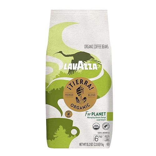 Lavazza ¡Tierra! Organic for Planet Whole Bean Coffee, Light Roast, 100% Arabica, 2.2 lb Bag (pack of 1)
