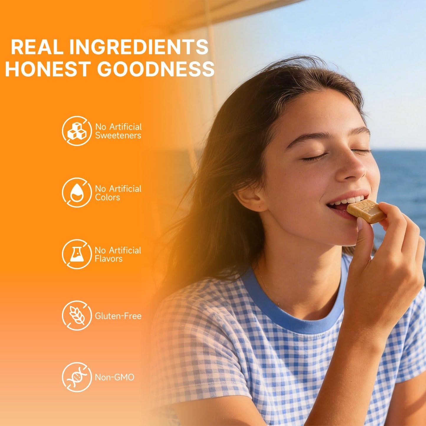 Temimar Ginger Chews for Nausea Relief, Made with 25% Real Ginger and Brown Sugar, Aerated Soft Chewy Ginger Candy, Individually Wrapped Portable