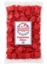 Cinnamon Candy - 2 lb Bulk Bag Spicy Sweet Fiery Flavor Classic Red Sweets Individually Wrapped Hard Discs Fresh. Perfect for Parties Offices Gifting