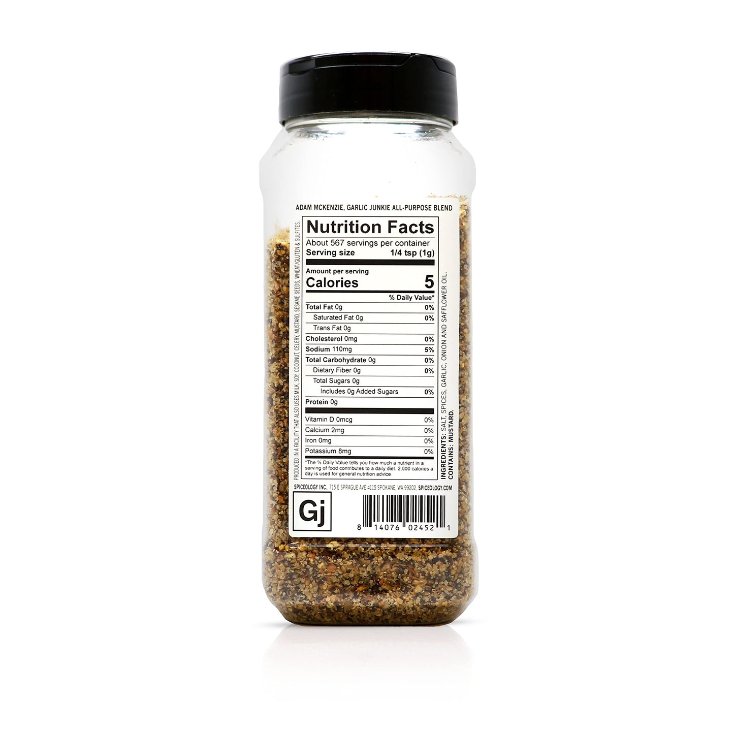Spiceology & Adam McKenzie - Garlic Junkie - All-Purpose Seasoning, BBQ Rubs and Spice Blends - Use On: Beef Brisket, Corned Beef, Steak Pork