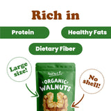 Food to Live Organic California Walnuts Halves & Pieces, 8 Ounces Non-GMO, Raw, Unsalted, Shelled, Vegan, Kosher, Sirtfood, Bulk Snack. High in