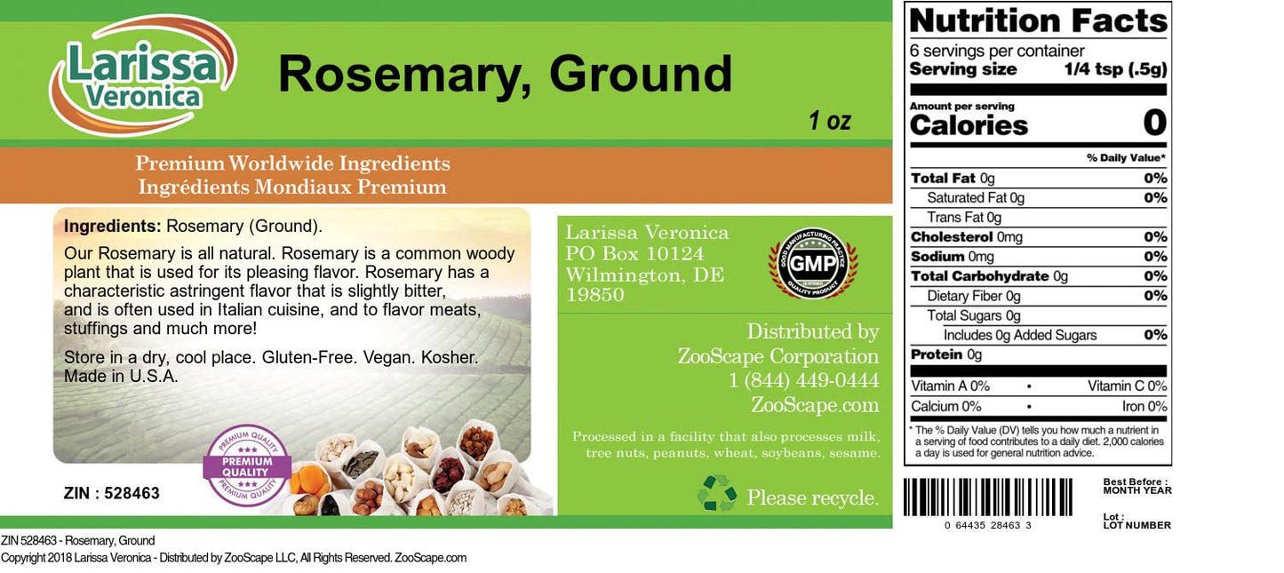 Rosemary, Ground (1 oz, ZIN: 528463)