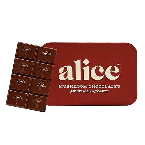 Alice Mushrooms Happy Ending | Sensual Mushroom Chocolates | Improves Mood, Performance, Vitality, Energy and Engagement | Cordyceps, Ashwaganda