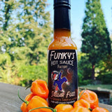 Heatonist Stellar Fuzz Hot Sauce by Funky's, Lingering Heat With Flavors Of Habanero, Savory Garlic & Ginger, Made With All Natural Ingredients, 5 fl
