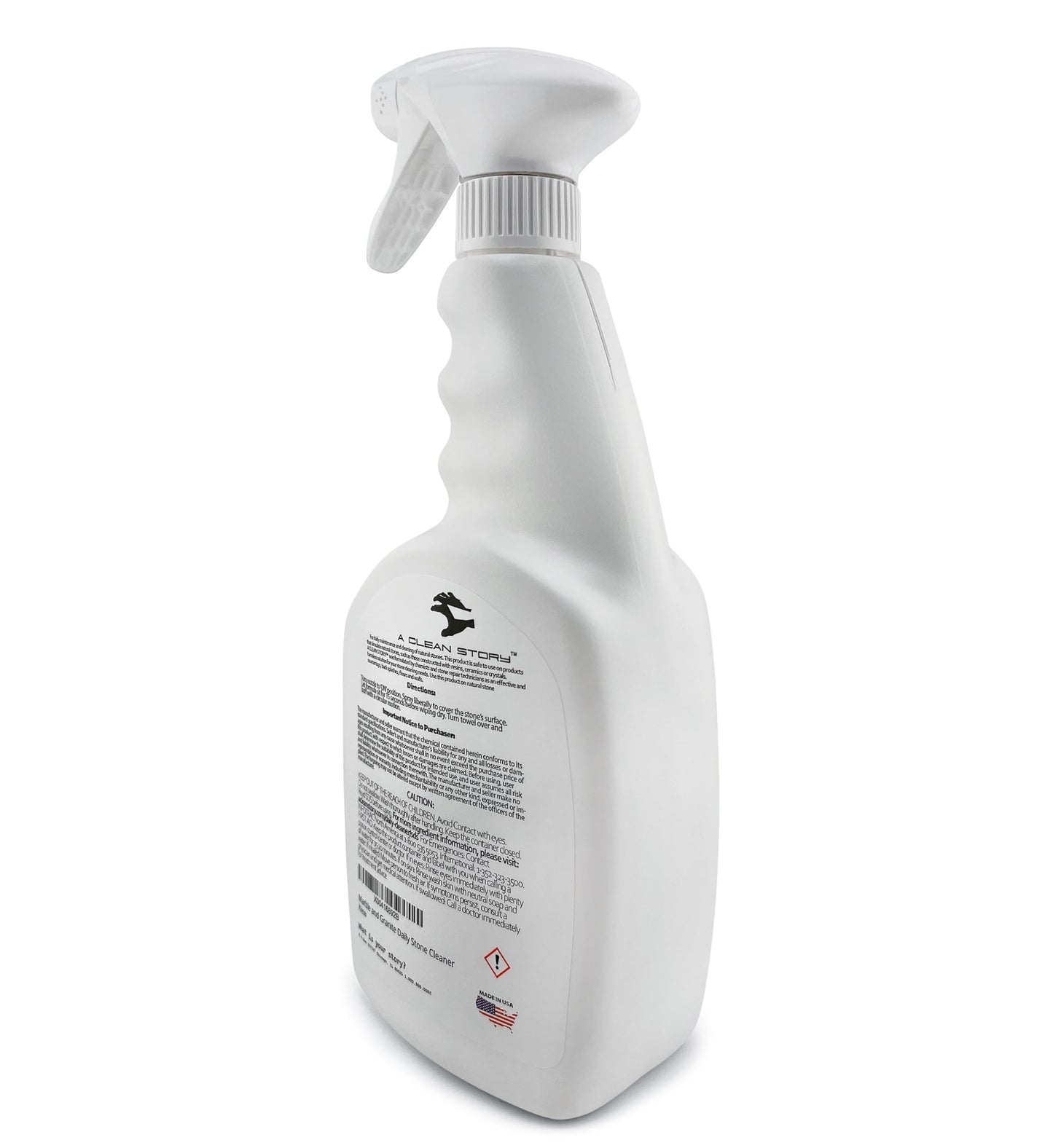 Marble and Granite Daily Stone Cleaner (Neutral Cleaner - Ph7) 32oz Ready-To-Use Formula - Large Spray Bottle