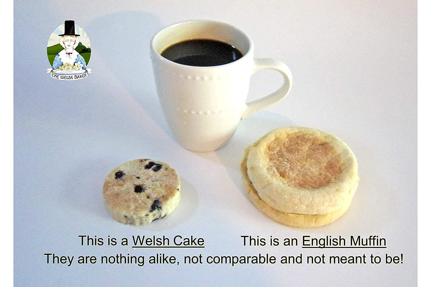 Welsh Cakes by Welsh Baker - Variety 2 Pack - Traditional Classic and Currant Flavors - Handmade - 4 cakes per pack - 8 Cakes in All