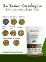 Alkaline Respiratory Tea - 100% Wildcrafted Herbs for Lung & Respiratory Support | Immune Boost & Detox | 4 oz Loose Leaf