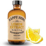 Happy Home Pure Lemon Extract- Certified Kosher, 4 oz.