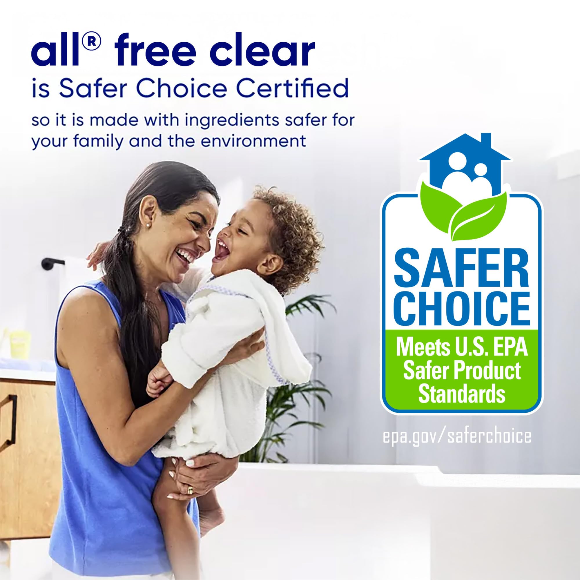 all free clear, Original, Liquid Laundry Detergent for Sensitive Skin, Unscented and Hypoallergenic, Concentrated, 50oz, 66 Loads