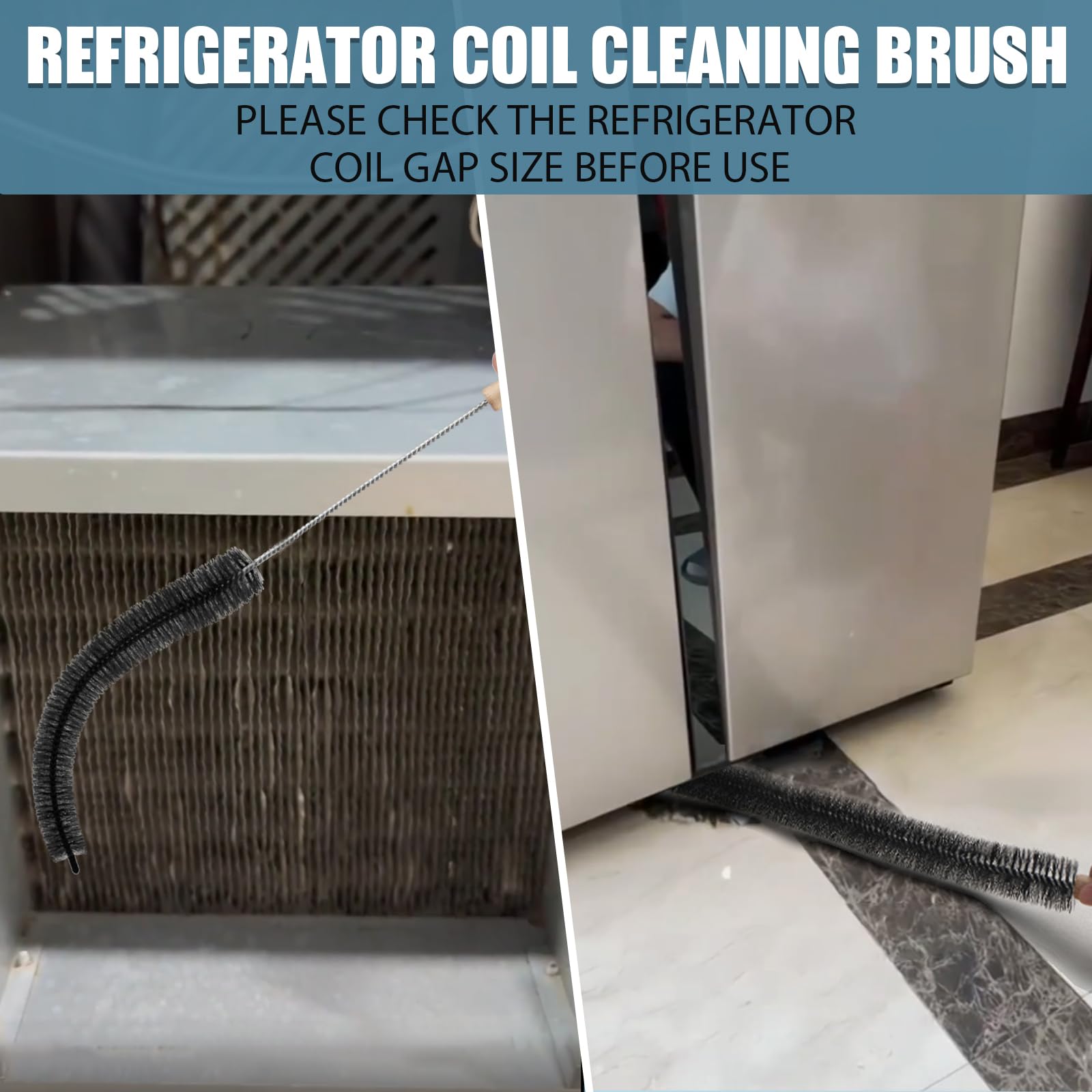 2 Pack Dryer Vent Cleaning Brush, Dryer Vent Cleaner Brush Set, Trap and Duct Lint Remover with Long Flexible Lint Brushes for Deep Cleaning to Remove