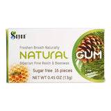 Sayan Sugar Free All Natural Gum, Siberian Pine Tree Resin and Beeswax Chewing Gum for Fresh Breath, Vegetarian, Non-GMO, No Sugar, Gluten Free