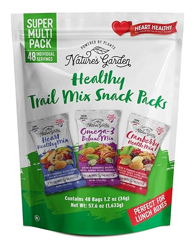 Nature's Garden Healthy Trail Mix Snack Pack - | Premium Nuts and Seeds | Delicious Healthy Trail Mix Snack - Food Allergy Free, 48 individual bags