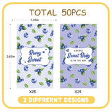 Blueberry Berry Sweet Baby Mini Chocolate Bar Wrappers, Blueberry Candy Bar Labels, Berry Sweet Baby is On the Way Stickers for Chocolate, Fruit