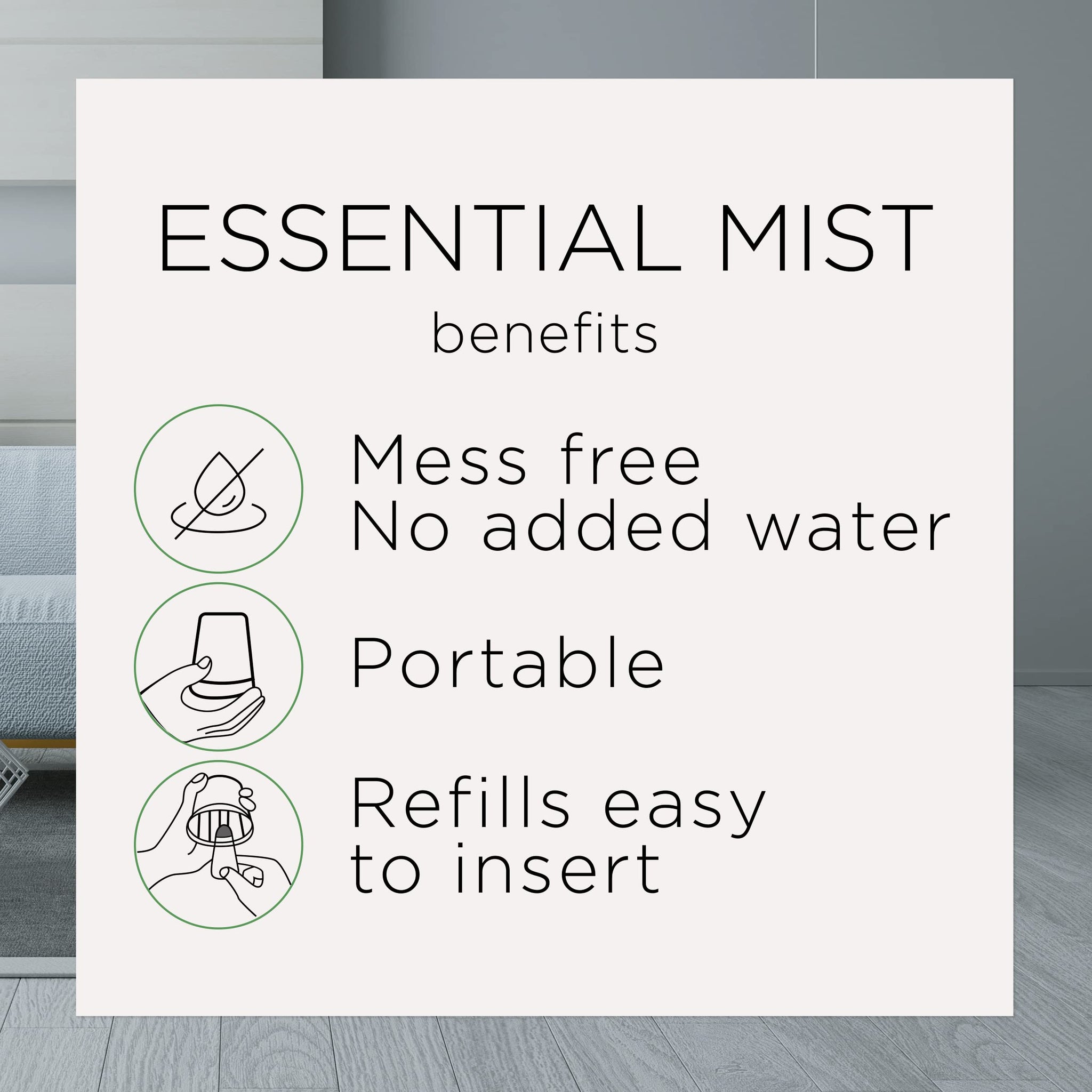 Air Wick Essential Mist Refill, 1 ct, Rejuvenate, Essential Oils Diffuser, Air Freshener, Aroma