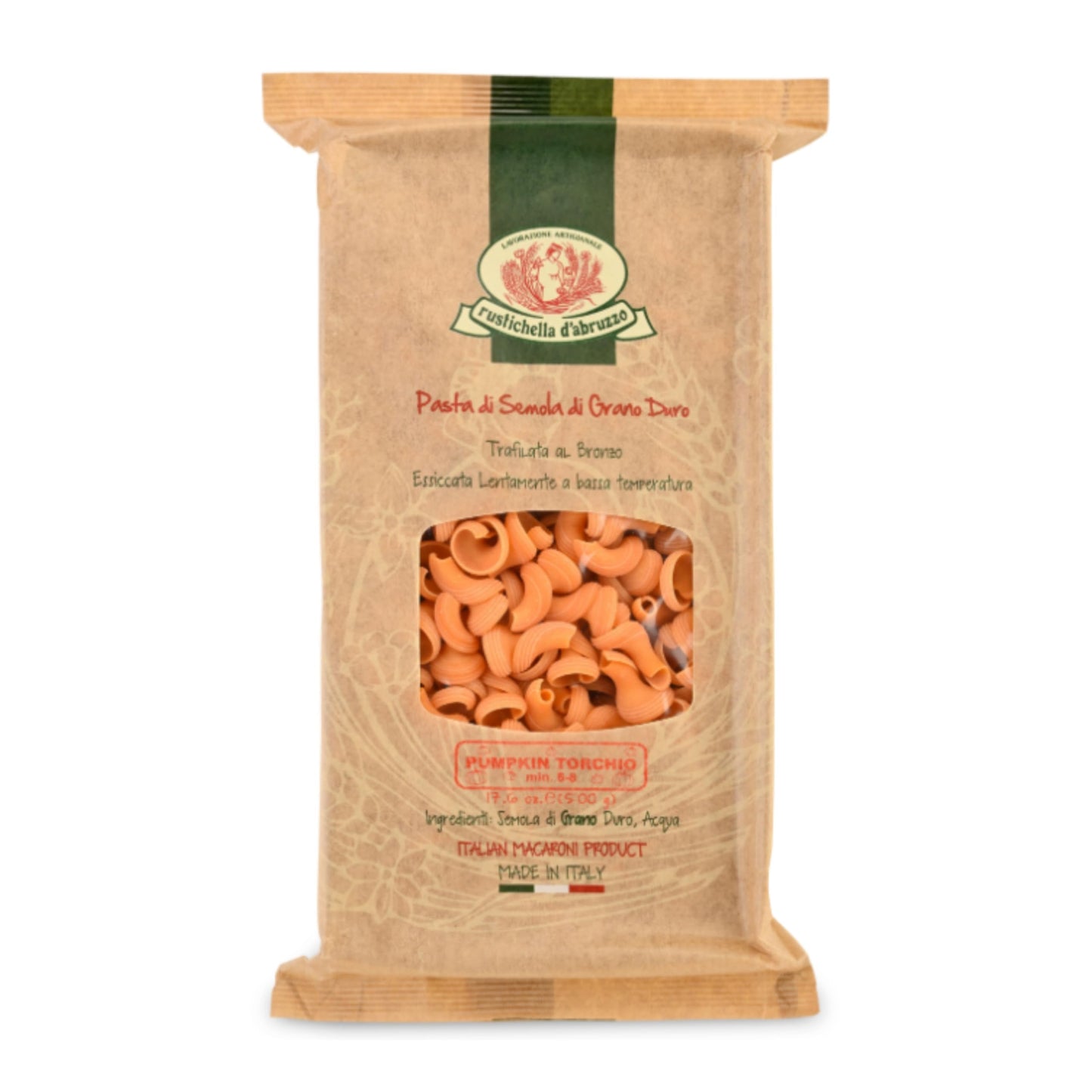Rustichella D' Abruzzo Zucca Di Fior Pumpkin Torchio Pasta 500 Grams (1.1 Lb)