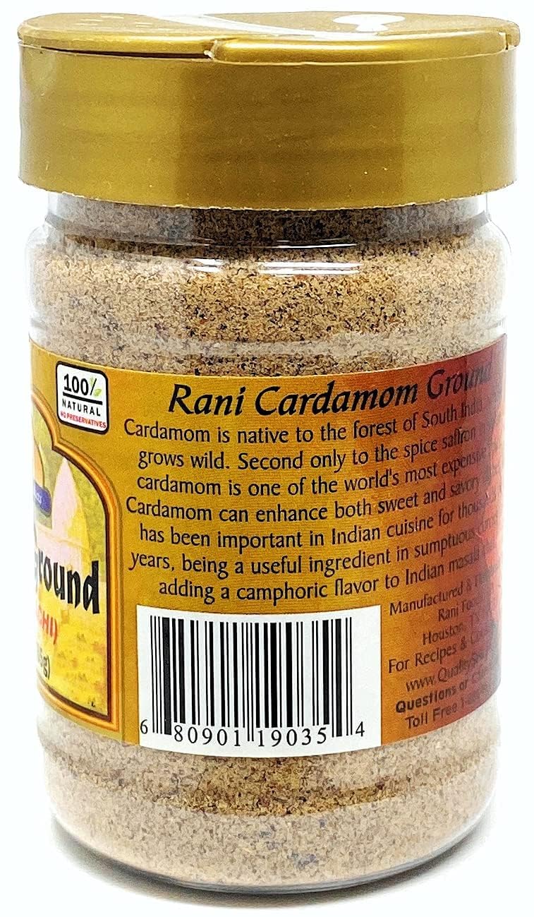 Rani Cardamom (Elachi) Ground, Powder Indian Spice 3oz (85g) PET Jar, Pack of 12 ~ All Natural | No Color Added | Gluten Friendly | Vegan | NON-GMO |