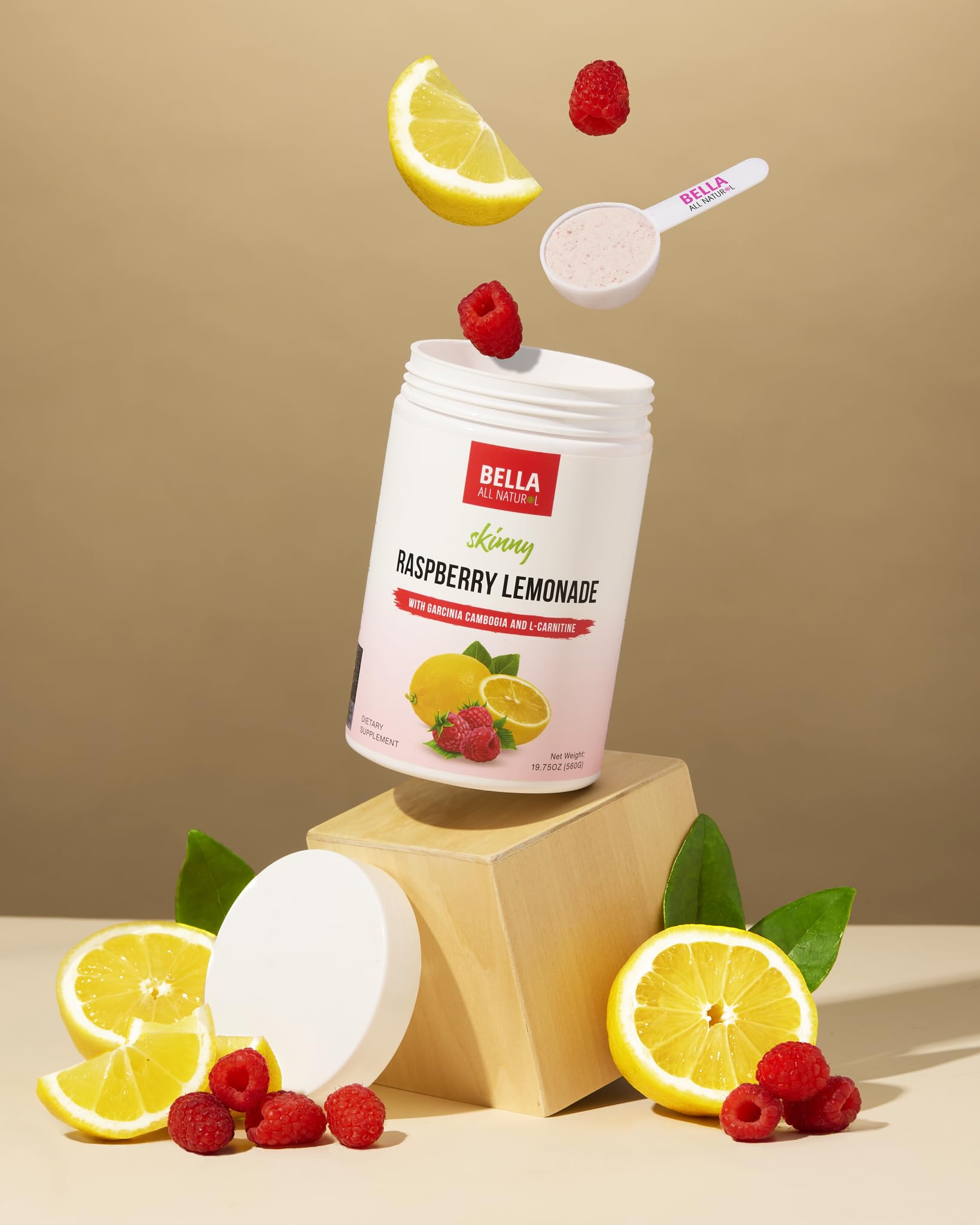 Bella All Natural Skinny Lemonade - Raspberry Flavor, 560g