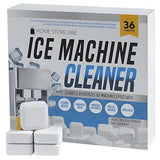 Home Store Vibe 36 Pcs Ice Maker Cleaner Tablets - Descaler & Cleaning Solution for Ice Machines - Removes Odors & Build-up - Compatible