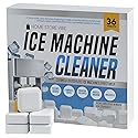 Home Store Vibe 36 Pcs Ice Maker Cleaner Tablets - Descaler & Cleaning Solution for Ice Machines - Removes Odors & Build-up - Compatible