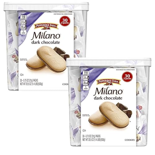 Pepperidge Farm Dark Chocolate Milano Cookies 22.5 oz, 30-count (Pack of 2)