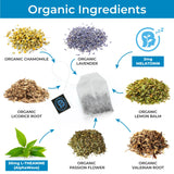 CogniTea Deep Sleep Tea 2mg Melatonin and 50mg L-Theanine for Deep Sleep with Valerian, Chamomile, Lemon Balm and Passion flower Extra Strength Sleepy
