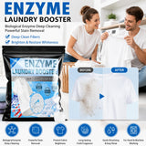 Bio Enzyme Laundry Booster Powder - Ultra-Concentrated Stain & Odor Remover for Whites & Colors | Oxygen Bleach Alternative | Non-Toxic, Biodegradable