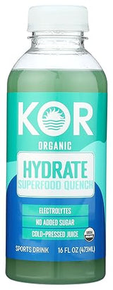 Kor Shots, Drink Hydrate Superfood Quench Organic, 16 Fl Oz