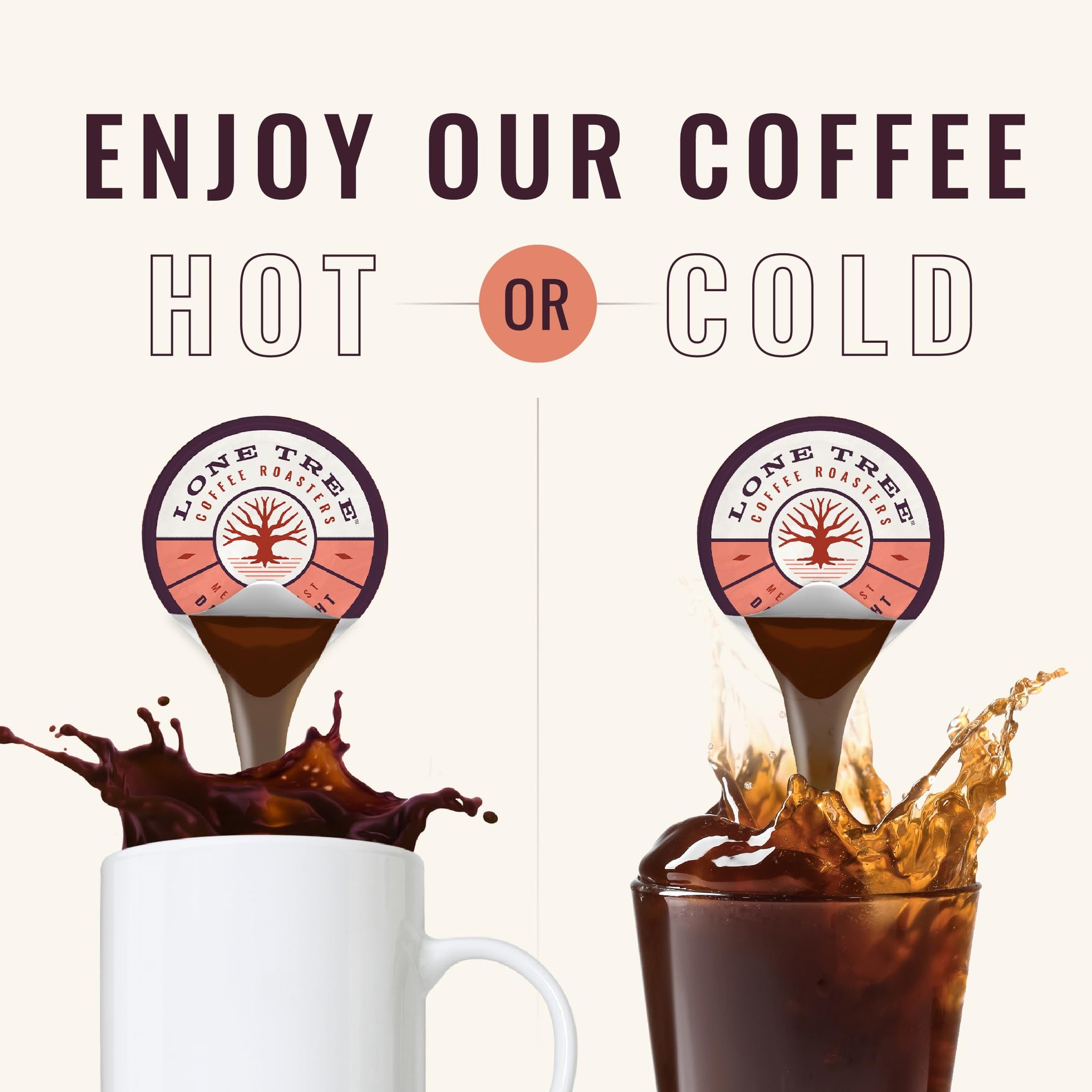 Lone Tree Single-Serve Coffee Pods - Premium 100% Arabica Liquid Concentrate - Daily Delight Medium Roast - 12 Pods - Ready Hot or Iced