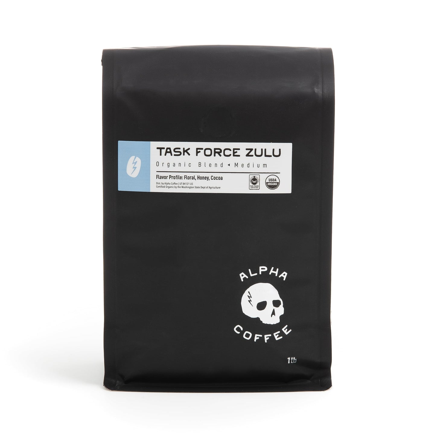 Alpha Coffee - Task Force Zulu - 16 oz. Premium Gourmet Organic Medium Roast Coffee (Task Force Zulu Drip Grind, 1 Pound (Pack of 1))