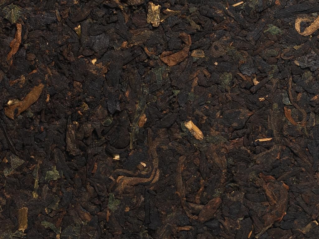 Golden Sip Shu Puer Tea Cake Fermented Nuoxiang Cha Bing 357g