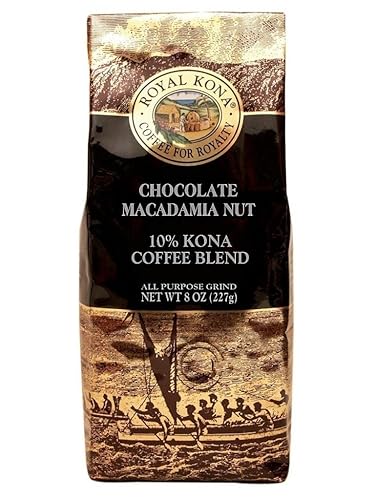 Royal Kona Coffee Ground Chocolate Macadamia (4 bag)