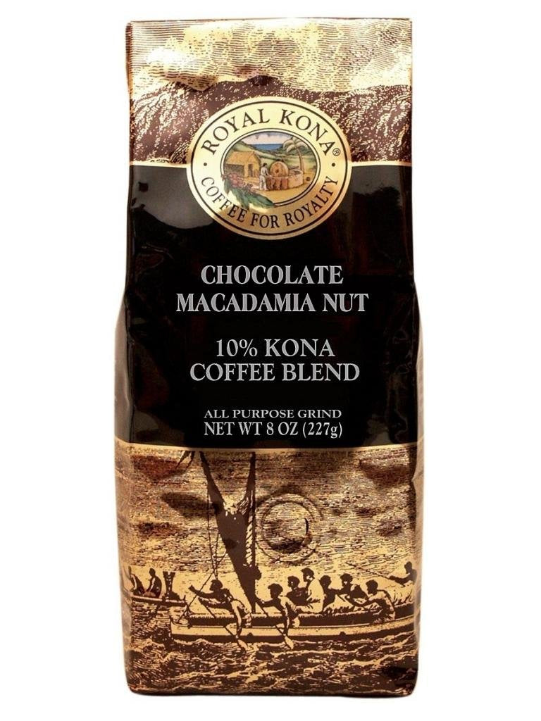 Royal Kona Coffee Ground Chocolate Macadamia (4 bag)