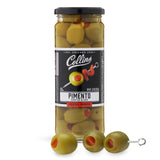 Collins Colossal Martini Pimento Olives | Premium Garnish for Cocktails, Martinis, and Salads, Snack Trays, Charcuterie, Cheese Plates, Condiment