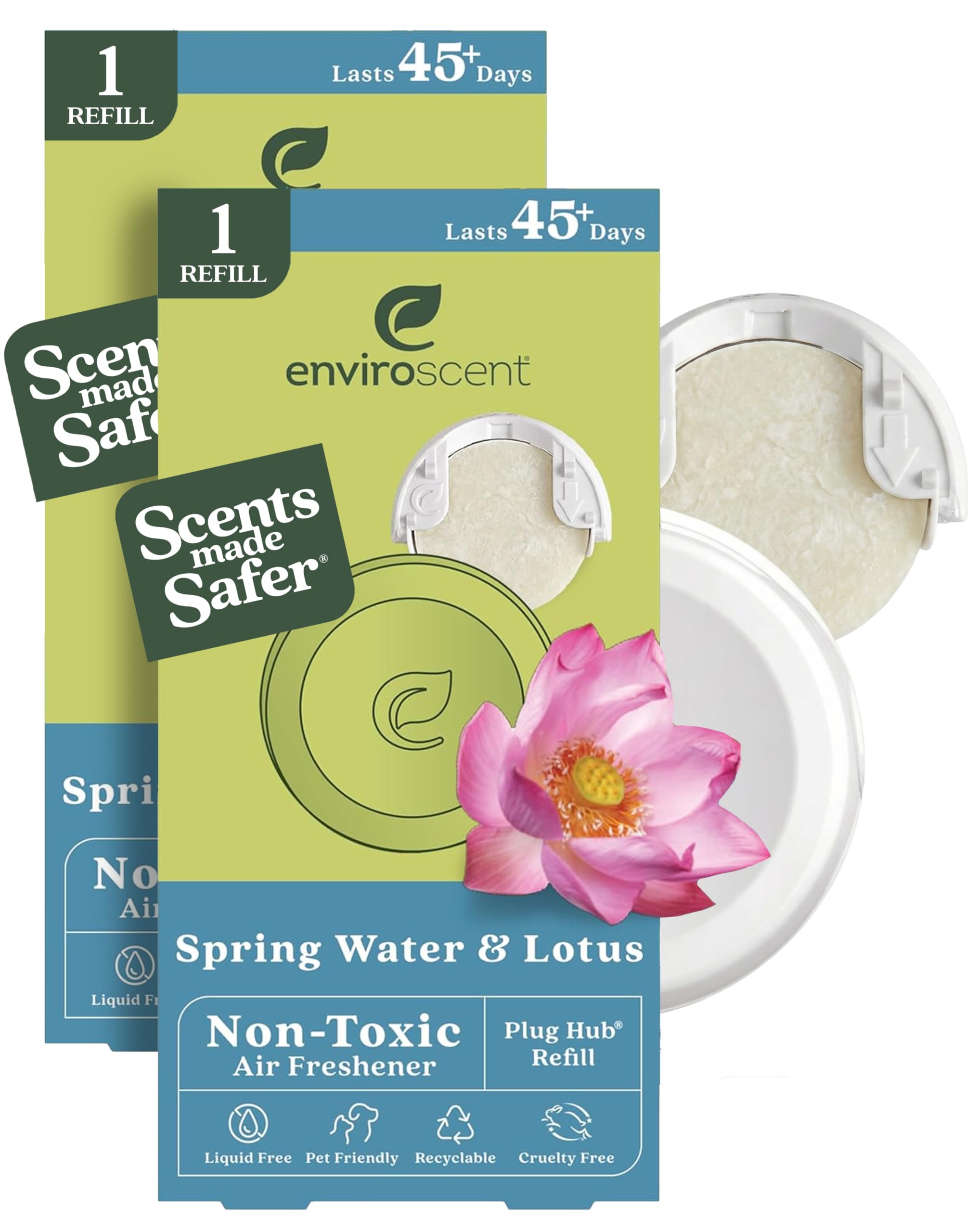 Enviroscent Non-Toxic Air Freshener Paper Refills - Compatible with Enviroscent Plug Hub® Warmer Kit - Home Fragrance Lasts Up to 90 Days - Spring
