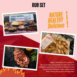 Pork Barrel BBQ Spice Collection Gift Pack | Gifts for Men| 3.8 oz All American Spice, 4.5 oz Steak and 3 oz Chicken, All Purpose BBQ Rub - No MSG