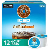 The Original Donut Shop Duos Cookies and Caramel Iced Coffee K-Cup Pods, Medium Roast, Recyclable, 12 Count Box, Specially Crafted for Iced Coffee