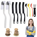 12Pcs Crevice Cleaning Brush Set, Hard Bristle Cleaning Supplies for Kitchen, Bathroom, Teapot, Bottle, Cup, Blender, Corner, Grout, Sink