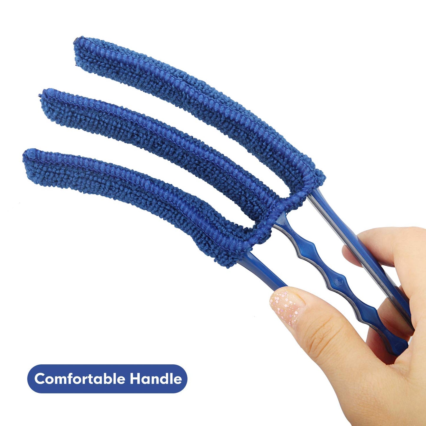 RUIMAICAN Window Blind Cleaner Duster Brush Kit 2 Pack Brush with 6 Microfiber Sleeves - Blind Cleaner Tools for Window Blinds Air Conditioner
